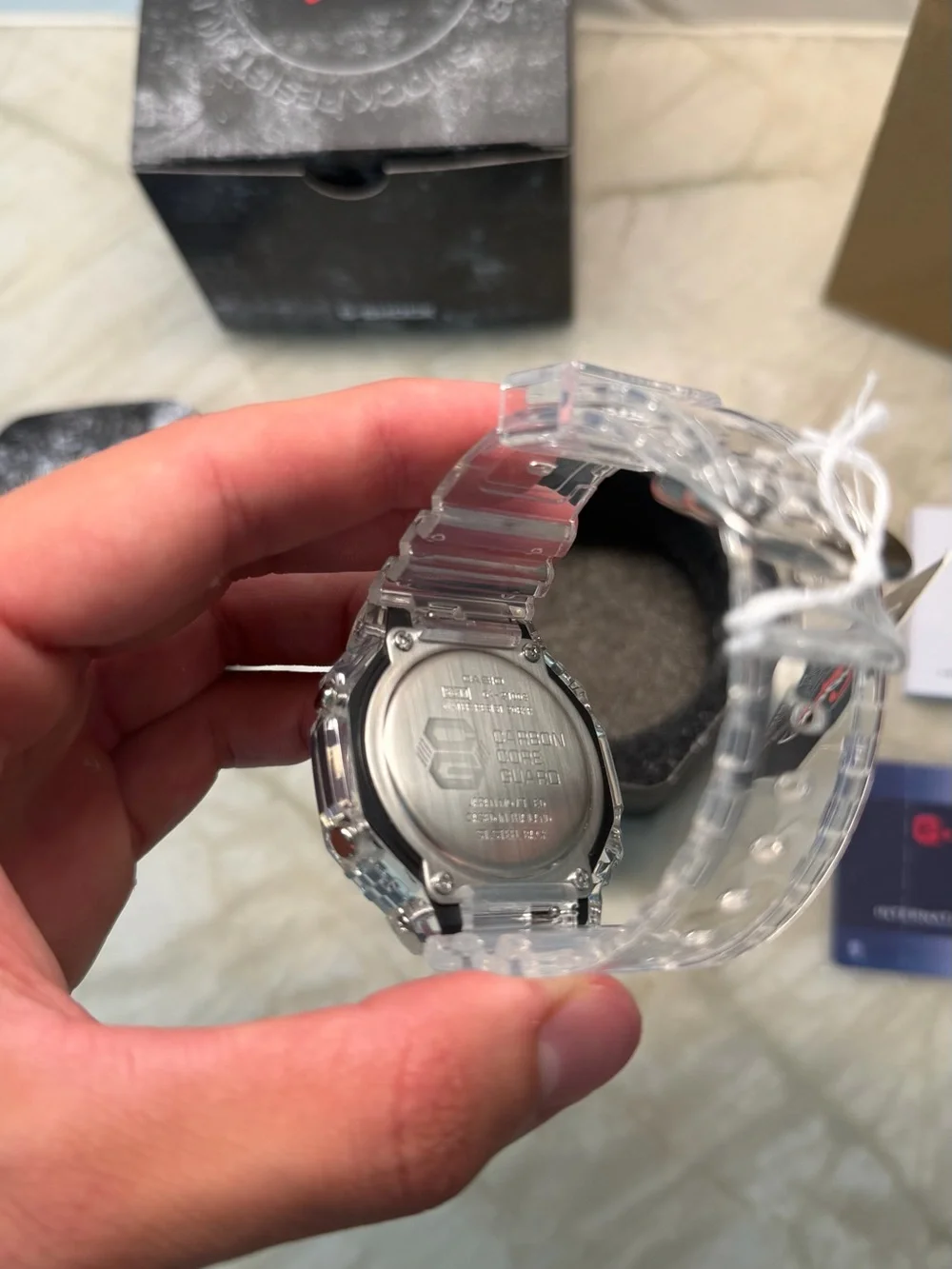 Casio G-Shock Clear, Blue Dial Resin Men's Watch